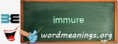 WordMeaning blackboard for immure